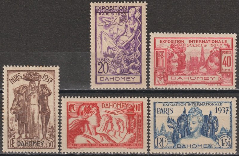 EDSROOM-20465 Dahomey 101, 103-106 LH 1937 Part Set Paris Exposition CV$9.60