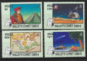 ANGUILLA SG701/4 1986 HALLEY'S COMET SET MNH (p)