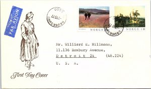 Norway, Worldwide First Day Cover, Art