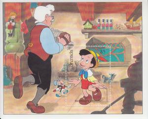1987 Grenada Disney Pinocchio  SS (Scott 1549) MNH