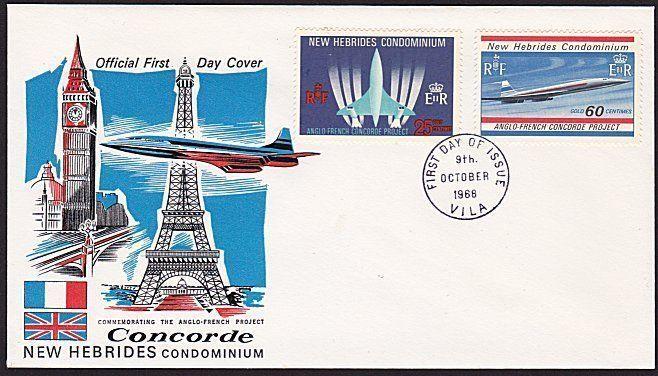 NEW HEBRIDES 1968 Concorde FDC.............................................68418