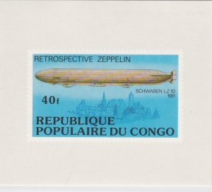 Congo Peoples Rep. # 408-412, Retrospective Zeppelins, Mini Sheets, MINT NH