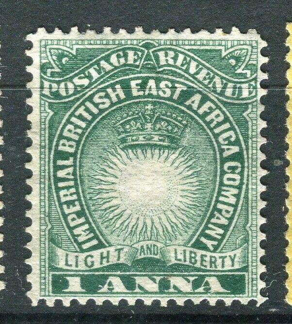 BRITISH EAST AFRICA; 1890 classic Company issue fine Mint hinged 1a. value