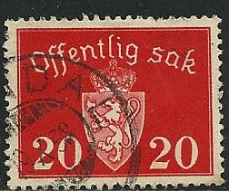 Norway #O26, Used