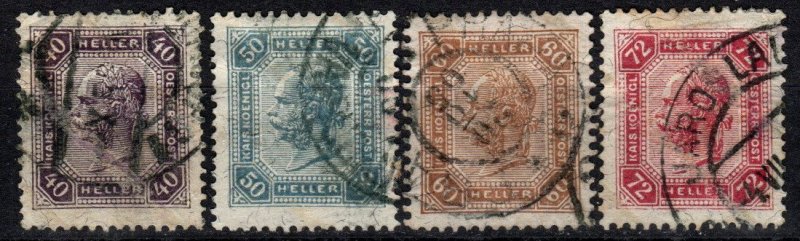 Austria #102a-105a  F-VF Used CV $17.25 (X1065)