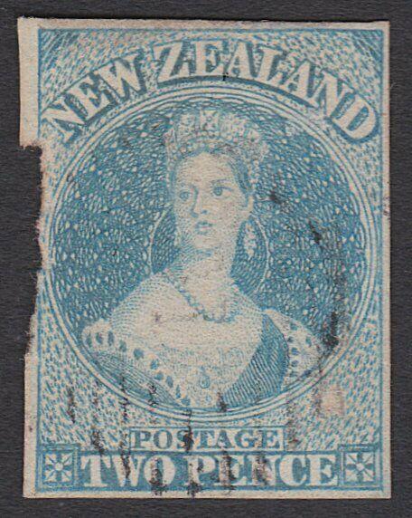 NEW ZEALAND 1857-63 2d Chalon no watermark SG9 used cat £180...............29245