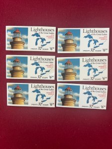 US Scott 230 Lighthouses of the Great Lakes 6 Booklets WHOLESALE