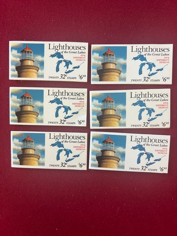 US Scott 230 Lighthouses of the Great Lakes 6 Booklets WHOLESALE
