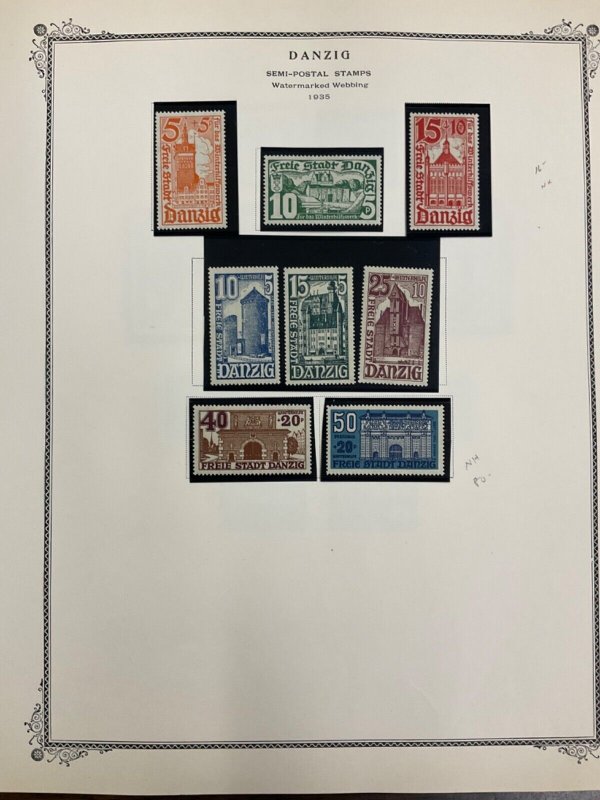 Danzig Stamp Collection 1920-1939 - MNH, MH & USED, on 23 Scott album pages
