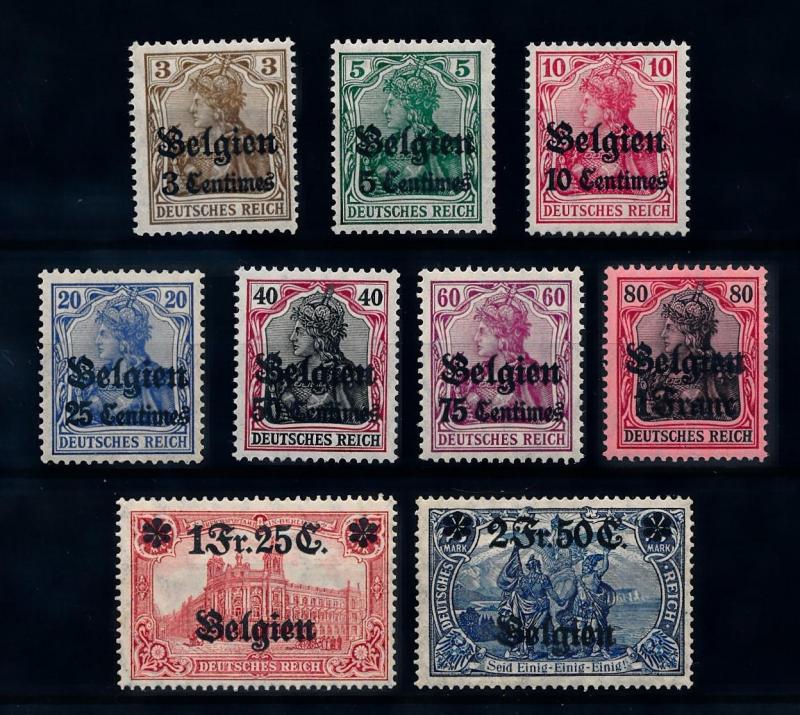 [69174] Belgium 1914 German Occupation of Belgium Original Gum MNH