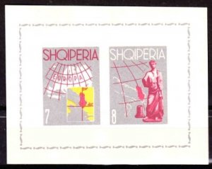 Albania,  7 & 8 L 1962 Miniature Sheet, MNH IMPERF SS