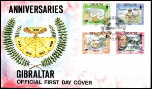 Gibraltar 645-648 FDC