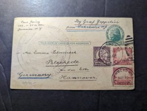 1929 USA LZ 127 Graf Zeppelin Round World First Flight Cover FFC to Germany