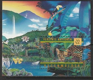 1998 UN-Vienna - Sc 241 - MNH VF - mini sheet - Rain forest - Ocelot