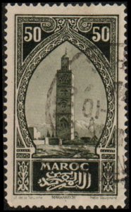 French Morocco 105 - Used - 50c Koutoubiah, Marrakesh (1927) (cv $0.40)