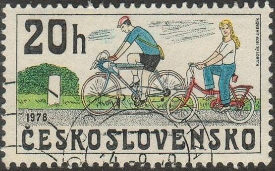 Czechoslovakia#2255 - Bicycle 1870 - CTO - MH