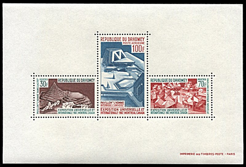 Dahomey C57a, MNH, Montreal Expo 67 World's Fair souvenir sheet