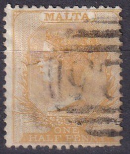 Malta #3a F-VF Used  CV $80.00  (Z1635)