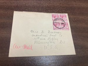 KAPPYS 9-8 SINGAPORE GEORGE VI  AIR MAIL COVER TO USA