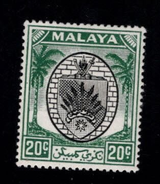 MALAYA Negri Sembilan Scott 49 MH* Coat of Arms stamp