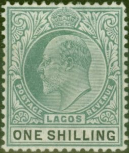 Lagos 1906 1s Green & Black SG60a Chalk Fine MM 