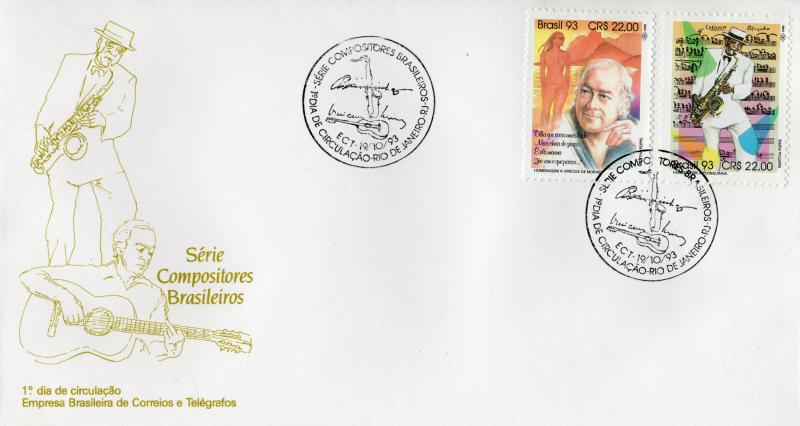 Brazil 1993 Sc#2425/2426 COMPOSERS Vinicius de Moraes/Pixinguinha Set (2) FDC