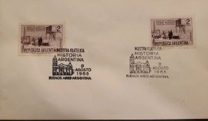 MI) 1965, ARGENTINA, GENERAL BELGRANO ANTARCTIC ARMY BASE, CANCELLATIONS OF