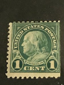 Scott# 632 - 1926-28 Rotary Series - 1 cent Franklin MVLH