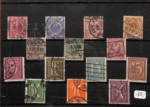 E0062 Germany Empire German Reich stamps selection coat of arms numerals mix lot