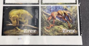 US Turannousaurus rex pair with Blck # #5225-6 MINT