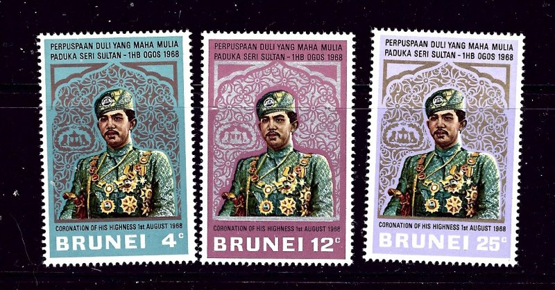 Brunei 141-43 MNH 1968 complete set
