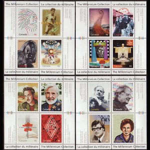 CANADA 2000 - Scott# 1826-9 Millennium-Art Set of 16 NH