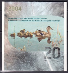 Canada 2004 Sc FWH20 wildlife conservation booklet MNH** 