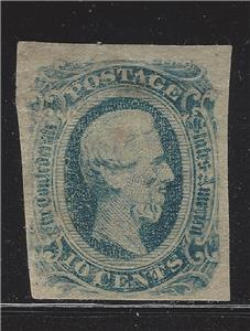 1863-64 CSA Confederate States Scott # 11 Or 12 MH, OG - (BU39)