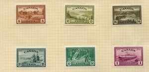 Canada Scott 268-73Stuck on Abum age  MintSee Scan