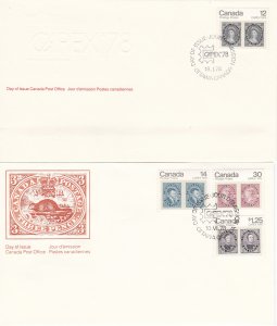 Canada # 753-756, CAPEX '78, First Day Covers