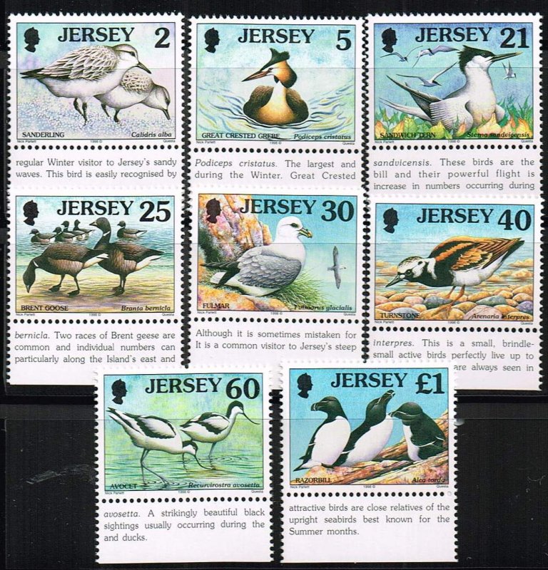 Jersey 1998, Sc.#832a; 825-832 MNH s./s. Seabirds and Waders
