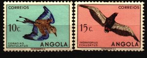 Angola Unused Hinged Scott 334 - 335 w/ 15 cent with bent corner