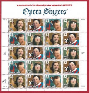 1997 United States, n . 3001/3004 American Legends of Music - Opera Singers, Mi