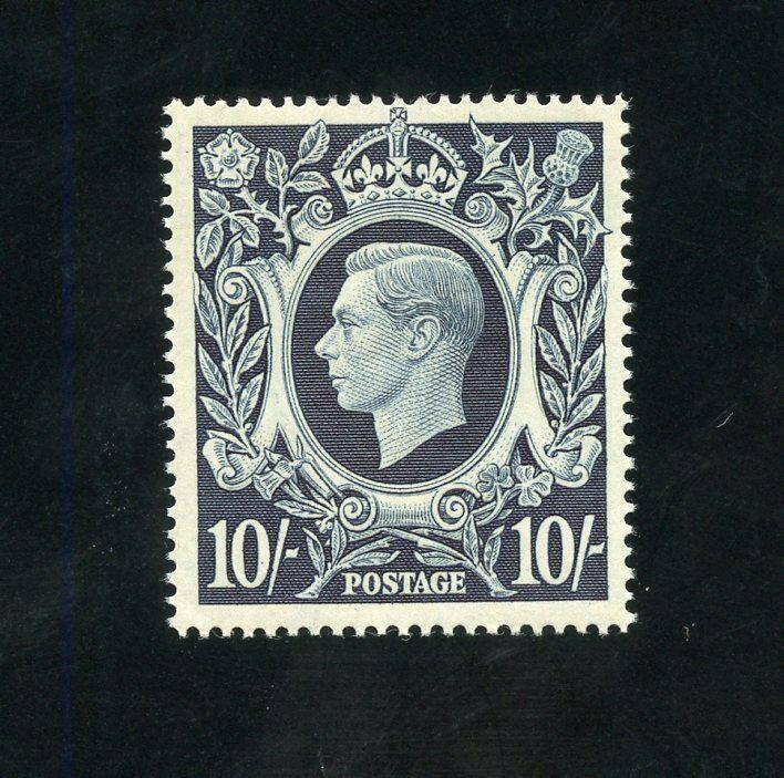 GREAT BRITAIN GEO V I 10/  DARK BLUE SCOTT#251 SG#478  ORIGINAL GUM MINT NH