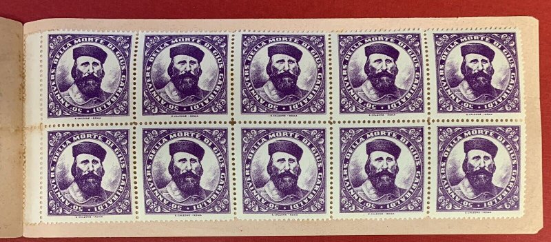 Garibaldi, 1932, 5 Diff. Booklets, Each with a Pane of 10 Poster Stamps, Rare 