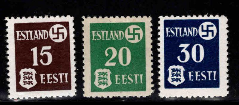 Estonia Scott N3-N5 MH* 1941 German Occupationl stamp set