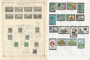 Fiji Stamp Collection on 10 Scott and Harris Pages, 1878-1977, JFZ