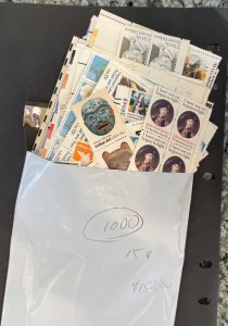 U.S. DISCOUNT POSTAGE LOT OF 1000 15 cent stamps selling at 1/2 face!