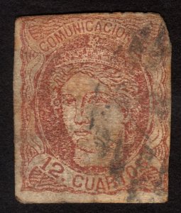 1870 Spain 12c, Used, Sc 172