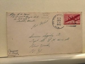 U.S. Army Post Examiner passed 1943 Murris Lake Canada cover Ref R25494