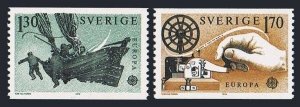 Sweden 1278-1279,MNH.Michel 1058-1059. EUROPE CEPT-1979.Mail Boat,Telegraph.