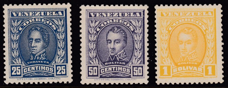 VENEZUELA - #253-255 - SCV $10.25