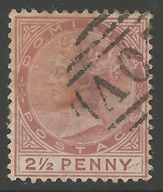 DOMINICA SG6 1879 2½d RED-BROWN USED