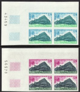 1978 France Human Right imperf plt block set MNH Sc# 1O23 / 1O24 Maury $378.00 